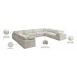 Meridian Furniture Cozy Cream Velvet Modular Sectional