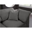 Meridian Furniture Cozy Gray Velvet Modular 4 Piece Armless Sofa