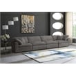Meridian Furniture Cozy Gray Velvet Modular 4 Piece Sofa
