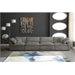 Meridian Furniture Cozy Gray Velvet Modular 4 Piece Sofa