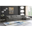Meridian Furniture Cozy Gray Velvet Modular Sectional