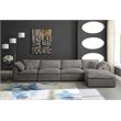 Meridian Furniture Cozy Gray Velvet Modular Sectional