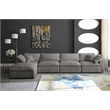 Meridian Furniture Cozy Gray Velvet Modular Sectional