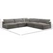 Meridian Furniture Cozy Gray Velvet Modular Sectional