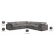 Meridian Furniture Cozy Gray Velvet Modular Sectional
