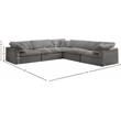Meridian Furniture Cozy Gray Velvet Modular Sectional
