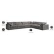 Meridian Furniture Cozy Gray Velvet Modular Sectional