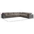 Meridian Furniture Cozy Gray Velvet Modular Sectional