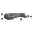 Meridian Furniture Cozy Gray Velvet Modular Sectional