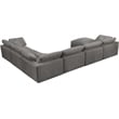 Meridian Furniture Cozy Gray Velvet Modular Sectional