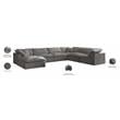 Meridian Furniture Cozy Gray Velvet Modular Sectional