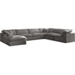 Meridian Furniture Cozy Gray Velvet Modular Sectional