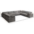 Meridian Furniture Cozy Gray Velvet Modular Sectional