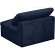 Meridian Furniture Cozy Navy Velvet Modular Armless Chair