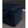 Meridian Furniture Cozy Navy Velvet Overstuffed Modular Sectional