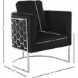 Meridian Furniture Casa Black Velvet Upholstereded Chair