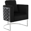 Meridian Furniture Casa Black Velvet Upholstereded Chair