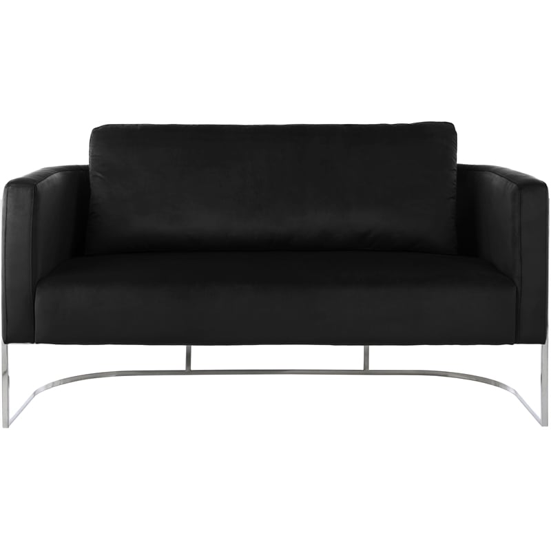 Meridian Furniture Casa Black Velvet Upholstereded Loveseat