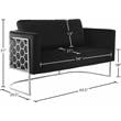 Meridian Furniture Casa Black Velvet Upholstereded Loveseat