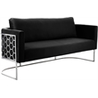 Meridian Furniture Casa Black Velvet Upholstereded Sofa