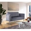 Meridian Furniture Casa Gray Velvet Upholstereded Loveseat