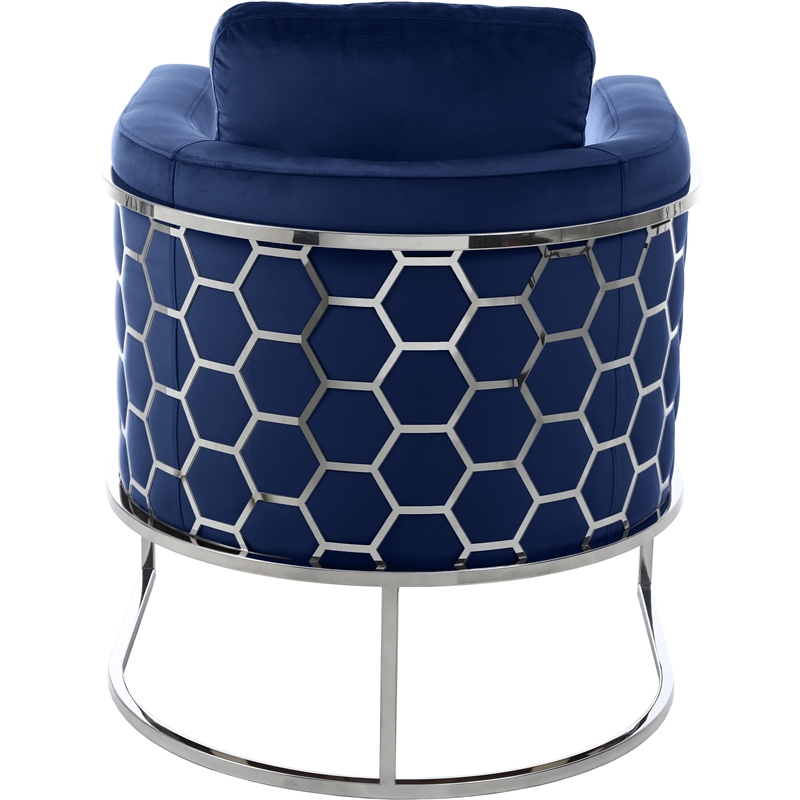 Meridian Furniture Casa Navy Velvet Upholstereded Chair