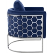 Meridian Furniture Casa Navy Velvet Upholstereded Chair