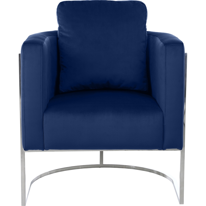 Meridian Furniture Casa Navy Velvet Upholstereded Chair
