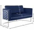 Meridian Furniture Casa Navy Velvet Upholstereded Loveseat
