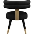 Meridian Furniture Fitzroy Black Velvet Dining Chair (Set of 2)