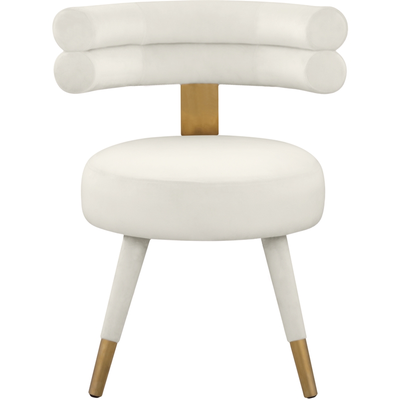 Meridian Furniture Fitzroy Cream Velvet Dining Chair (Set of 2)