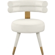 Meridian Furniture Fitzroy Cream Velvet Dining Chair (Set of 2)