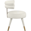 Meridian Furniture Fitzroy Cream Velvet Dining Chair (Set of 2)