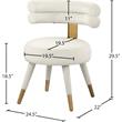 Meridian Furniture Fitzroy Cream Velvet Dining Chair (Set of 2)