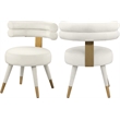 Meridian Furniture Fitzroy Cream Velvet Dining Chair (Set of 2)
