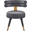 Meridian Furniture Fitzroy Gray Velvet Dining Chair (Set of 2)