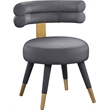 Meridian Furniture Fitzroy Gray Velvet Dining Chair (Set of 2)