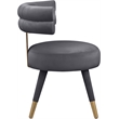 Meridian Furniture Fitzroy Gray Velvet Dining Chair (Set of 2)