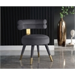 Meridian Furniture Fitzroy Gray Velvet Dining Chair (Set of 2)