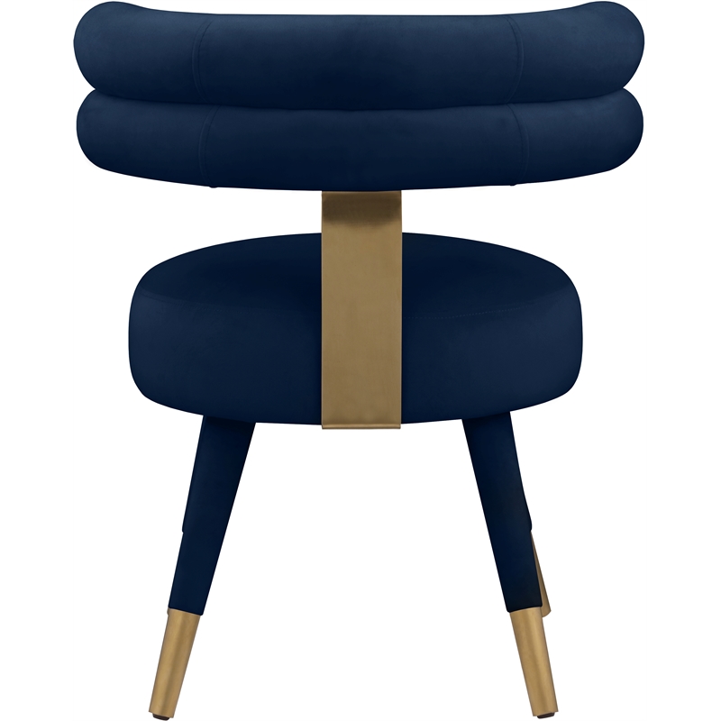 Meridian Furniture Fitzroy Navy Velvet Dining Chair (Set of 2)