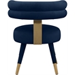 Meridian Furniture Fitzroy Navy Velvet Dining Chair (Set of 2)