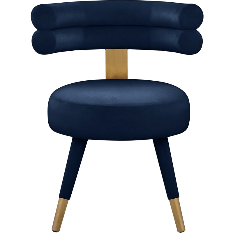 Meridian Furniture Fitzroy Navy Velvet Dining Chair (Set of 2)