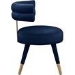 Meridian Furniture Fitzroy Navy Velvet Dining Chair (Set of 2)
