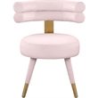 Meridian Furniture Fitzroy Pink Velvet Dining Chair (Set of 2)