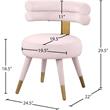 Meridian Furniture Fitzroy Pink Velvet Dining Chair (Set of 2)