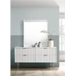 Meridian Furniture Modernist White Medium Gloss Finished Mirror