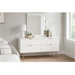 Meridian Furniture Modernist White Medium Gloss Finished Mirror