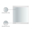 Meridian Furniture Modernist White Medium Gloss Finished Mirror