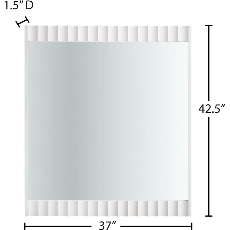 Meridian Furniture Modernist White Medium Gloss Finished Mirror