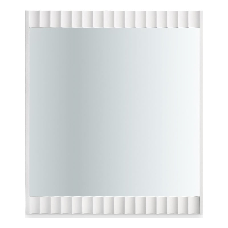 Meridian Furniture Modernist White Medium Gloss Finished Mirror